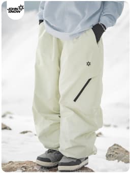 John Snow 2025 Unisex Ski Pants Waterproof Windproof Thermal Snowboard Trousers Loose Fit Winter Sports Overpants for Men Women