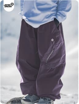 John Snow 2025 Unisex Ski Pants Waterproof Windproof Thermal Snowboard Trousers Loose Fit Winter Sports Overpants for Men Women