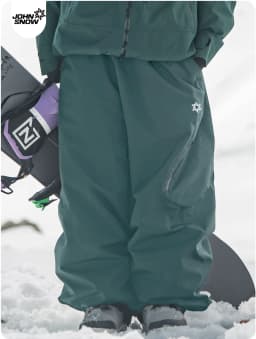 John Snow 2025 Unisex Ski Pants Waterproof Windproof Thermal Snowboard Trousers Loose Fit Winter Sports Overpants for Men Women