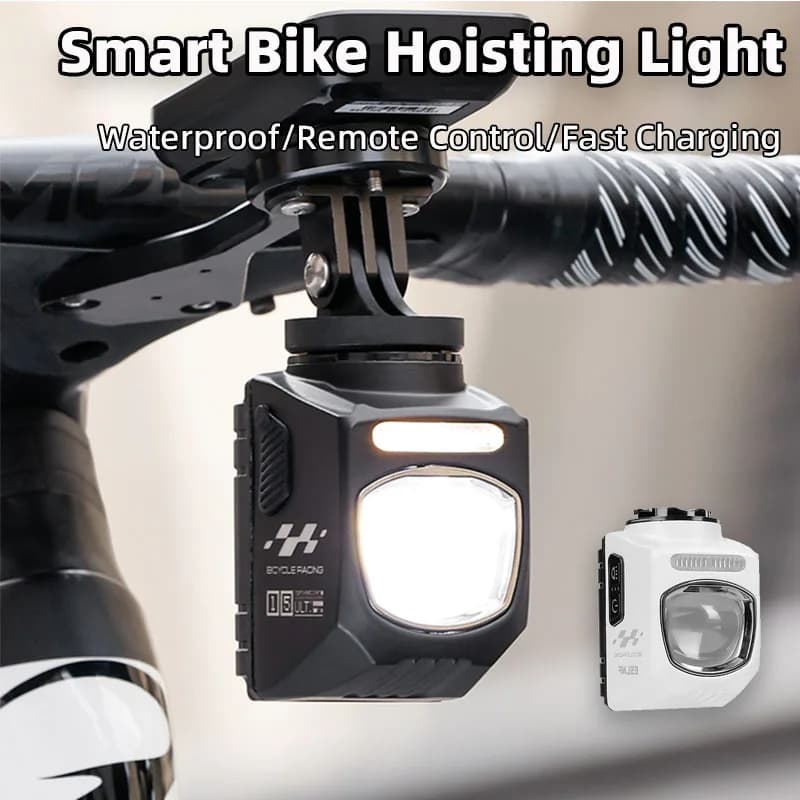 Bright 1200LM Cut Off Line Road Bicycle Hoisting Light Waterproof Type-C Fast Charging MTB Headlight 6 Modes Night Cycling Light