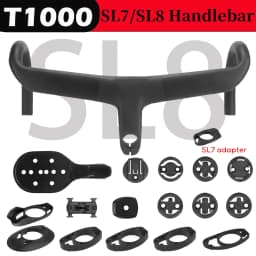 T1000 Suitable for Tarmac Sl7/Sl8 Frame Full Carbon Road Cycling Handlebar Internal Road Integrated Handlebar Include SL7 Adapte