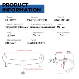 T1000 Suitable for Tarmac Sl7/Sl8 Frame Full Carbon Road Cycling Handlebar Internal Road Integrated Handlebar Include SL7 Adapte