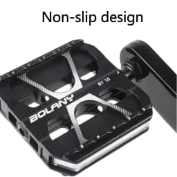 Aluminum Mtb Platform Pedals 3 Bearings Nonslip Lightweight Wide Black Bicycle Pedals with Light for MTB Road Touring Bicycle