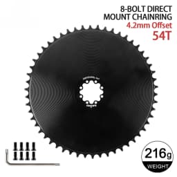 8-Bolt Chainring Compatible with SRAM AXS Force Red Direct Mount Road Bike 40T/42T/44T/46T/48T/50T/52T/54T/56T/58T Narrow Wide