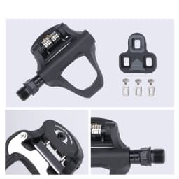 RACEWORK Road Bike Pedal Bicycle Self-locking Pedals Cycling Bearing Cleats Clipless For LOOK KEO System With Locking Plate