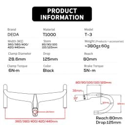 Full Carbon Fiber Bicycle Cockpit, Road Bike Internal Cable Integrated Handlebar Di2 With Mount & Spacer, Clip Diameter 28.6mm