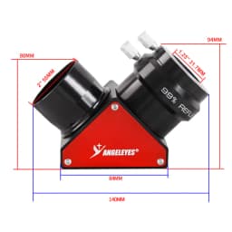 2" 99% Reflectivity Dielectric Mirror Diagonal for Refractors+1.25 Inch Adapter Telescope Accessories