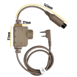Tactical NEW RAC PTT Military Version WADSN Headset COMTA WST TAC-SKY Earphone Hunting Headphone Baofeng Kenwood 7.0mm Plug PTT
