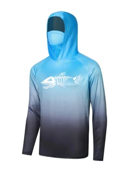UPF 50+ Hooded Fishing Clothes Men Face Cover Hoodie Sun Protection Mask Breathable Jersey
