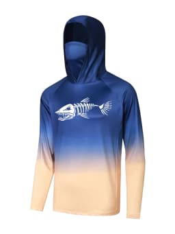 UPF 50+ Hooded Fishing Clothes Men Face Cover Hoodie Sun Protection Mask Breathable Jersey