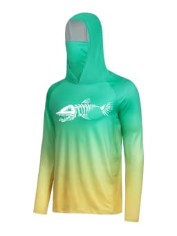 UPF 50+ Hooded Fishing Clothes Men Face Cover Hoodie Sun Protection Mask Breathable Jersey