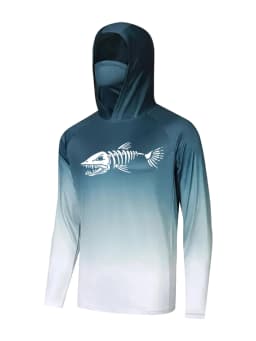 UPF 50+ Hooded Fishing Clothes Men Face Cover Hoodie Sun Protection Mask Breathable Jersey