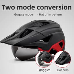Eastinear LED Bicycle Helmet Sun Goggles Sun Visor Rechargeable LED Tail Lights Men's Outdoor Sports MTB Bicycle Equipment