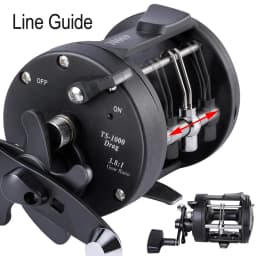 Sougayilang Trolling Reel Level Wind Graphite Body Fishing Reel, Durable Stainless-Steel, Large Line Capacity for Saltwater