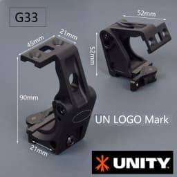 Unity Fast Mount G33 G43 G45 Scope Mounts FTC 3X 6x Magnifier With QD Lever 2.26" 2.91"Optical Height G23 G30 6X-MAG-1 MOUNT