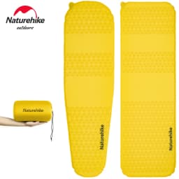 Naturehike R 3.5 Self-inflating Mattress Folding Inflatable Foam Sleeping Pad 20D Nylon TPU Camping Mat Lightweight Beach Travel