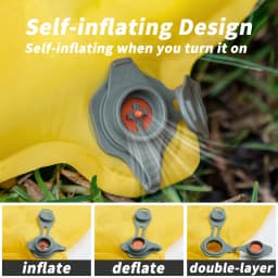 Naturehike R 3.5 Self-inflating Mattress Folding Inflatable Foam Sleeping Pad 20D Nylon TPU Camping Mat Lightweight Beach Travel