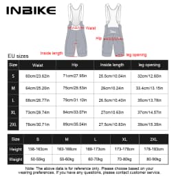 INBIKE Men's Cycling Bib Shorts High Waist Breathable with Padded for Road Bike Spring Summer Cycling Clothing Man with Pockets