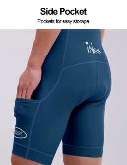 INBIKE Men's Cycling Bib Shorts High Waist Breathable with Padded for Road Bike Spring Summer Cycling Clothing Man with Pockets