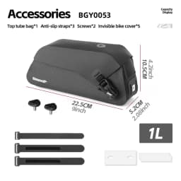 Rhinowalk Bike Top Tube Bag Magnetic Flip for MTB Road Gravel Bicycle Accessories,waterproof Bike Bag