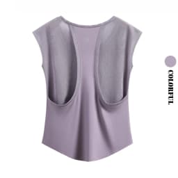 DRUR Summer Yoga Vest Women Lightweight Breathable Loose Workout Shirts Quick Dry Running Tee Fitness Sportswear Gym Clothing