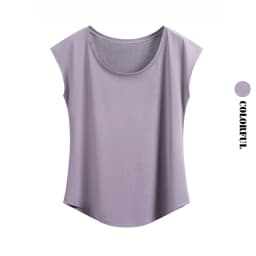 DRUR Summer Yoga Vest Women Lightweight Breathable Loose Workout Shirts Quick Dry Running Tee Fitness Sportswear Gym Clothing