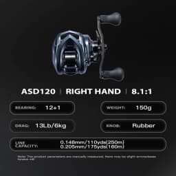 SOLOKING ASHMOON Alloy Baitcasting Reel Ultralight BFS Long Casting Reel 6.3/7.1/8.1 Gear Ratio 6KG Drag Power Fishing Reel