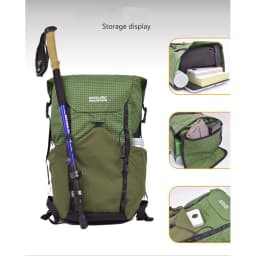 25L Ultralight Backpack UHMWPE XPAC Foldable Hiking Backpack - Anti-Slash Roll-Top Daypack Casual Trekking Rucksack Only 450g