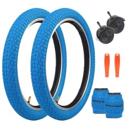 ZUKKA 20x2.125 Bike Tire 2 Pack Folding Replacement Tires Puncture Resistant Fits Kids Bikes BMX Mountain Cruiser Durable