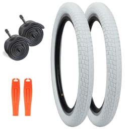 ZUKKA 20x2.125 Bike Tire 2 Pack Folding Replacement Tires Puncture Resistant Fits Kids Bikes BMX Mountain Cruiser Durable