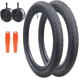 ZUKKA 20x2.125 Bike Tire 2 Pack Folding Replacement Tires Puncture Resistant Fits Kids Bikes BMX Mountain Cruiser Durable