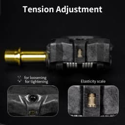 KINAN Bicycle Locking Pedals 189 Grams 94x69MM Carbon Fiber Body Titanium Alloy Axis With Tools For Road Bicycles Accessories