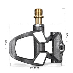 KINAN Bicycle Locking Pedals 189 Grams 94x69MM Carbon Fiber Body Titanium Alloy Axis With Tools For Road Bicycles Accessories