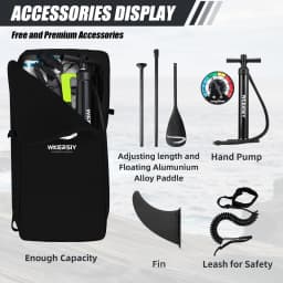 11'/335cm Inflatable Paddle Board Stand Up Paddleboard SUP for 2 Persons 32' Width 4 Colors with ISUP Accessories