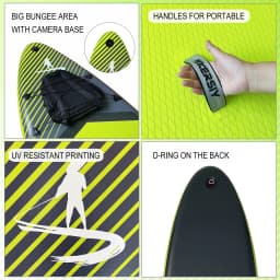 11'/335cm Inflatable Paddle Board Stand Up Paddleboard SUP for 2 Persons 32' Width 4 Colors with ISUP Accessories