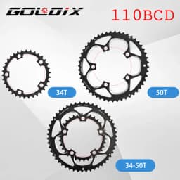 GOLDIX 50 34t chainring 110bcd 5 bolt For Sram FSA 9 10 11 speed 700C Road bike chainring 110 bcd double chainring crankset