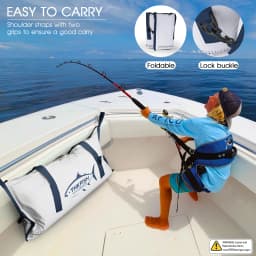 THKFISH 40in Insulated Fish Cooler Bag Large Capacity Leakproof Live Fish Fresh-keeping Bags Waterproof PVC Fishing Cold Bag