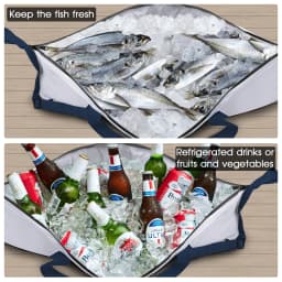 THKFISH 40in Insulated Fish Cooler Bag Large Capacity Leakproof Live Fish Fresh-keeping Bags Waterproof PVC Fishing Cold Bag