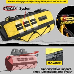 Rhinowalk Bike Handlebar Bag 2.8L Bicycle Front Bag  Wilderness Series EVA 3D Design Wear-Resistant Bike Bag with Straps