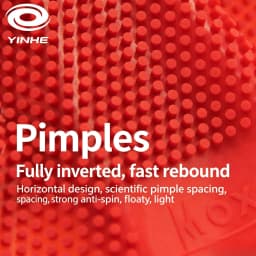 YINHE Young Fight II Long Pips Table Tennis Rubber OX Medium Pips Cured Non-cured Ping Pong Rubber Weird Anti-Loop ITTF Approved