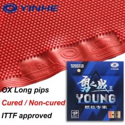YINHE Young Fight II Long Pips Table Tennis Rubber OX Medium Pips Cured Non-cured Ping Pong Rubber Weird Anti-Loop ITTF Approved