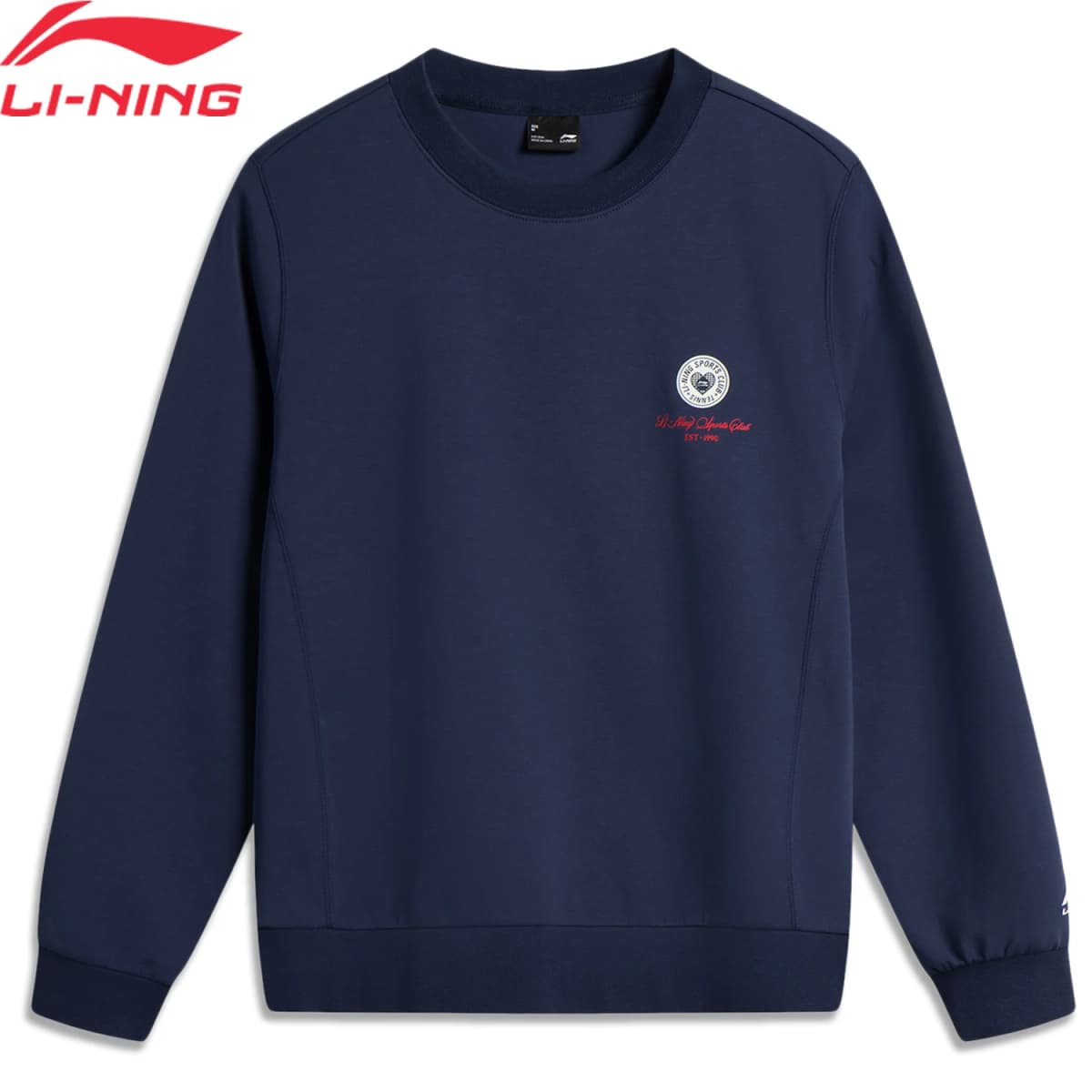 Li-Ning Women's Sports Style Sweatshirts Long Sleeve AT DRY BASE Comfortable Round Neck LiNing Leisure Pullover AWDV536