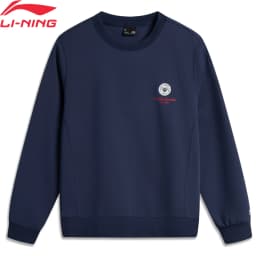Li-Ning Women's Sports Style Sweatshirts Long Sleeve AT DRY BASE Comfortable Round Neck LiNing Leisure Pullover AWDV536