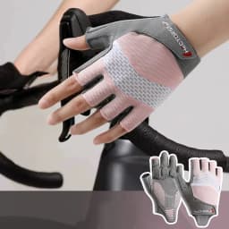 Bike Cycling Sports Gloves: Half Finger Bicycle Gloves for Men Women - Anti-Slip Exercise Workout Gloves for Gym Motorcycle