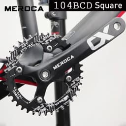 MEROCA Square taper crankset 104bcd Chainring 170mm MTB bicycle Square crank with 104 bcd Round narrow wide chainring