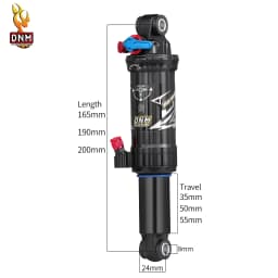 DNM AO39RC Air Shock Absorber 165/190/ 200mm With Damping Adjustment 3-stage Locking Double Chamber MTB Bicycle Shock Absorber