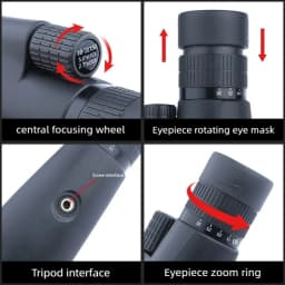 10-30x50 HD Zoom Monocular Telescope with Tripod & Phone Adapter - Powerful Long Range for Bird Watching, Hunting, Camping