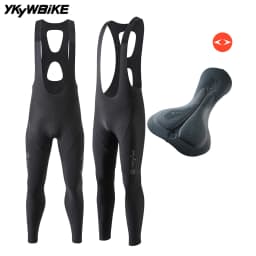 YKYWBIKE Men Cycling Long Pants Riding Road Bike Seamless Bicycle Bib Tight  Italy Interface Padding 7 Hours Bibs Pants