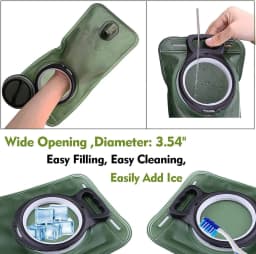 Hydration Bag 2 Liters Foldable Bottle One Click Quick Release Water Bag YYSD02