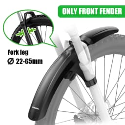 RBRL Bike Front Mudguard Full Coverage Bike Fender Compatible with 3' Tire Splash-proof Bicycle Fender for MTB Electric Cycling